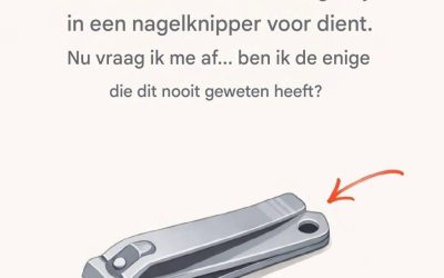 Waarom uw nagelknipper dat kleine ronde gaatje heeft en waarom dat vandaag de dag nog steeds belangrijk is.