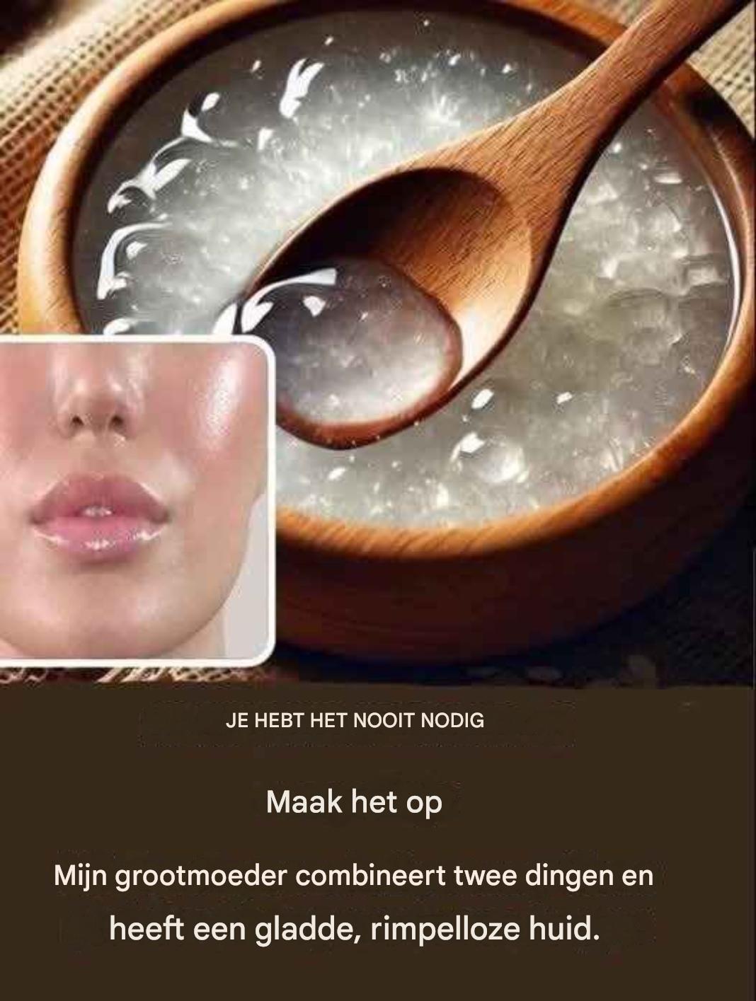 Het natuurlijke geheim voor een verjongende huid en het verwijderen van rimpels.