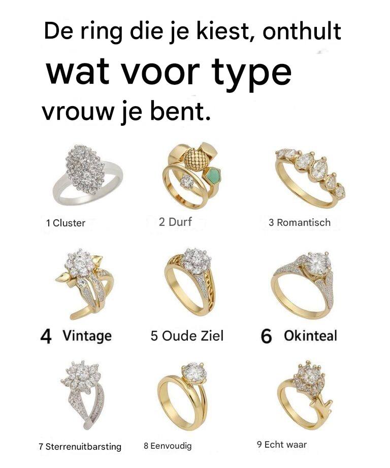 De ring die je kiest, onthult wat voor type vrouw je bent.