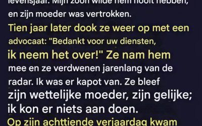 Ze nam mijn kleinzoon van me af nadat ik hem had opgevoed. Jaren later kwam hij terug, veranderd.