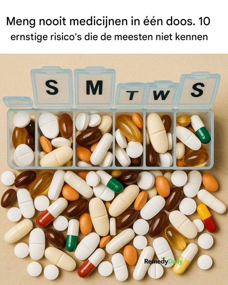 Meng medicijnen nooit in één doos. 10 ernstige risico’s die de meeste niet kennen