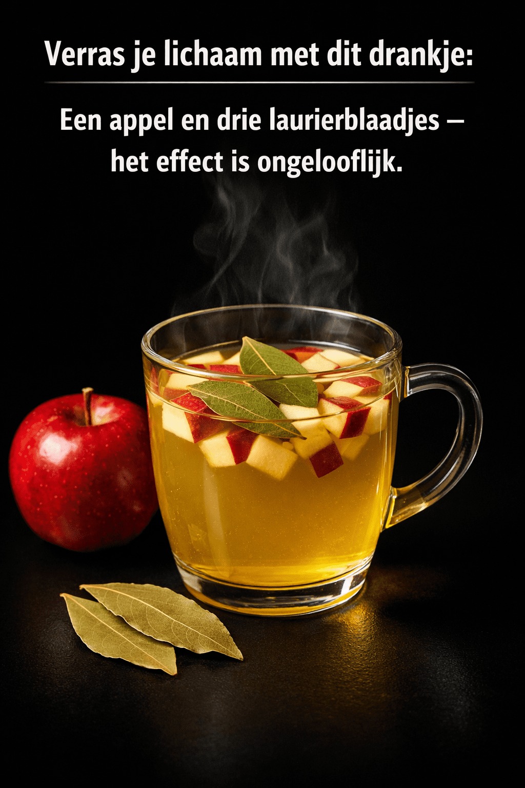 Verras je lichaam met dit drankje: slechts een appel en 3 laurierblaadjes – het effect is ongelooflijk.