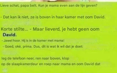 Grapje van de dag: mama en oom David