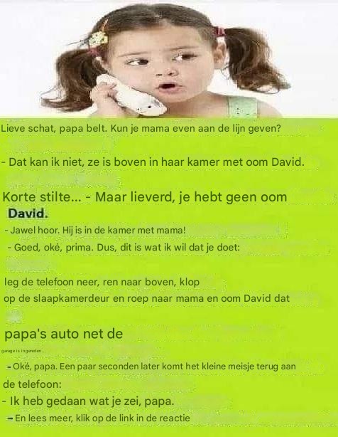 Grapje van de dag: mama en oom David