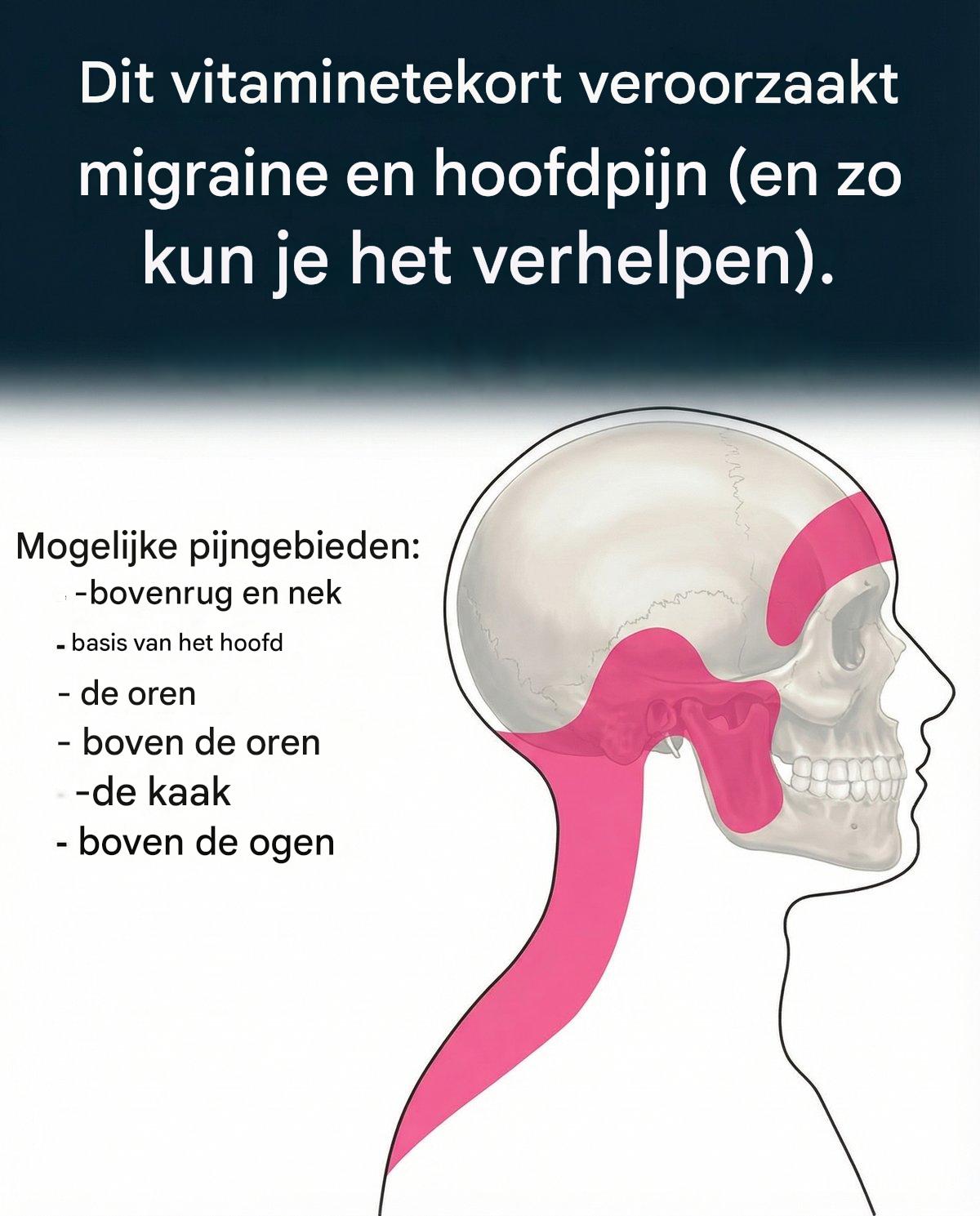 Dit vitaminetekort veroorzaakt migraine en hoofdpijn (en zo kun je het verhelpen).