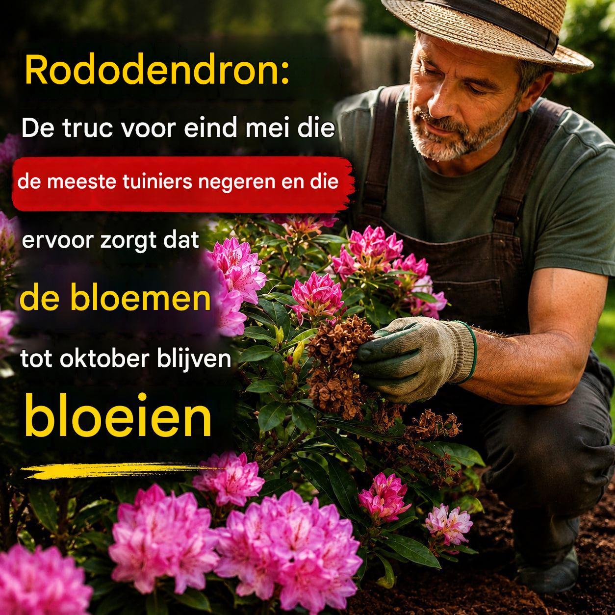 Bloeimeststof: de vergeten truc die rododendrons helpt om tot in de herfst opnieuw te bloeien.