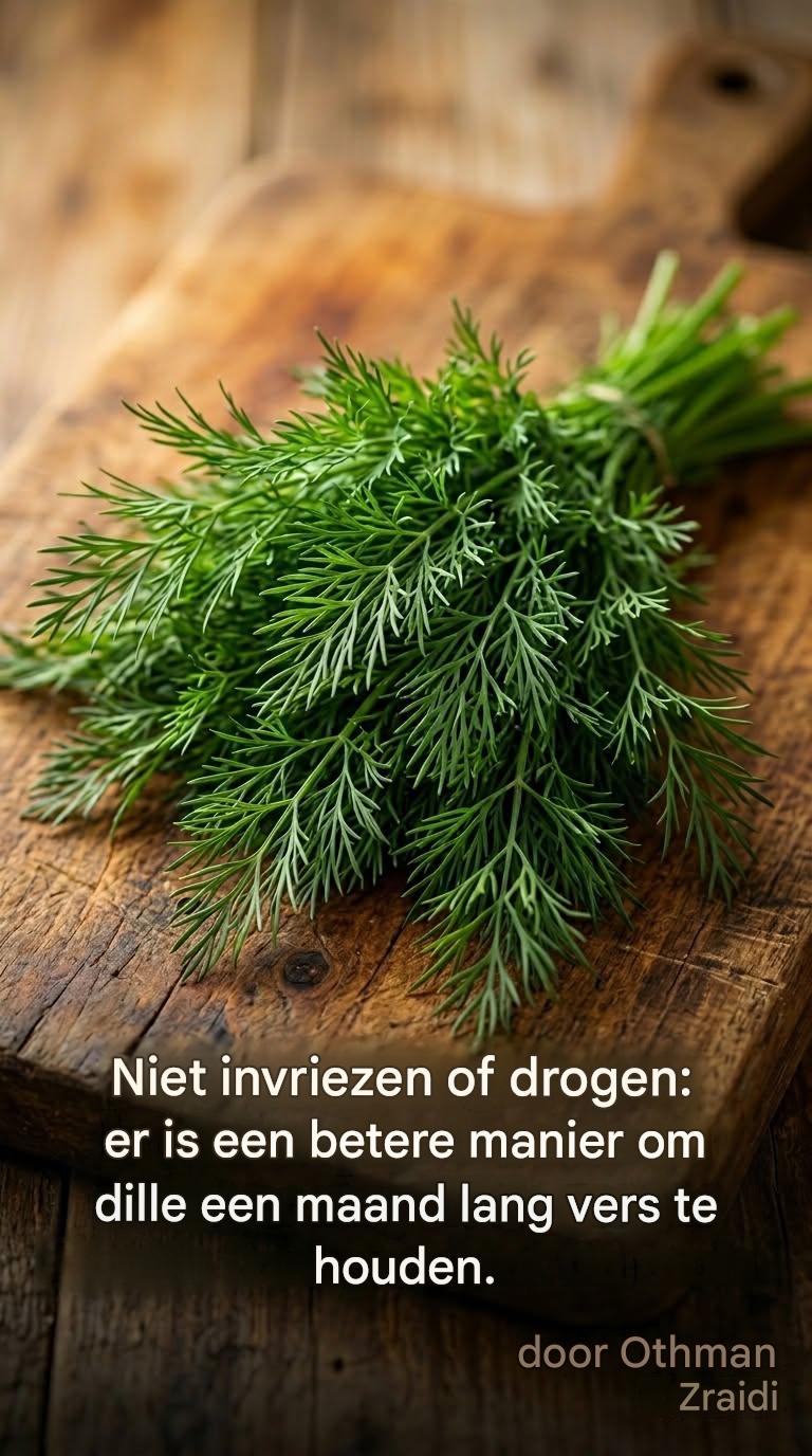 Hoe houd je verse dille langer vers zonder het in te vriezen?