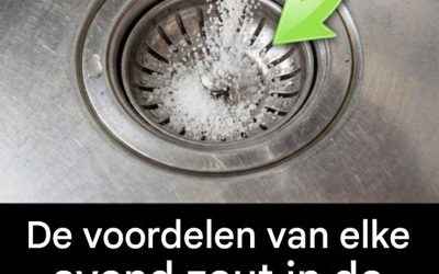Waarom het toevoegen van zout aan de gootsteen ‘s avonds kan helpen bij het afvoeren van uw afvoer