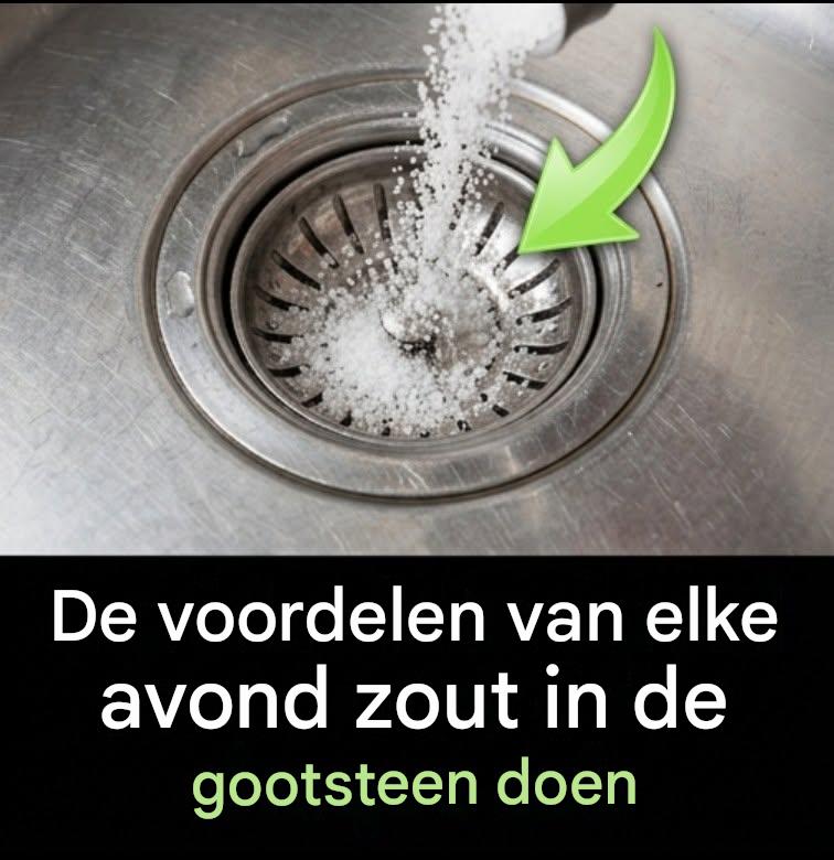 Waarom het toevoegen van zout aan de gootsteen ‘s avonds kan helpen bij het afvoeren van uw afvoer