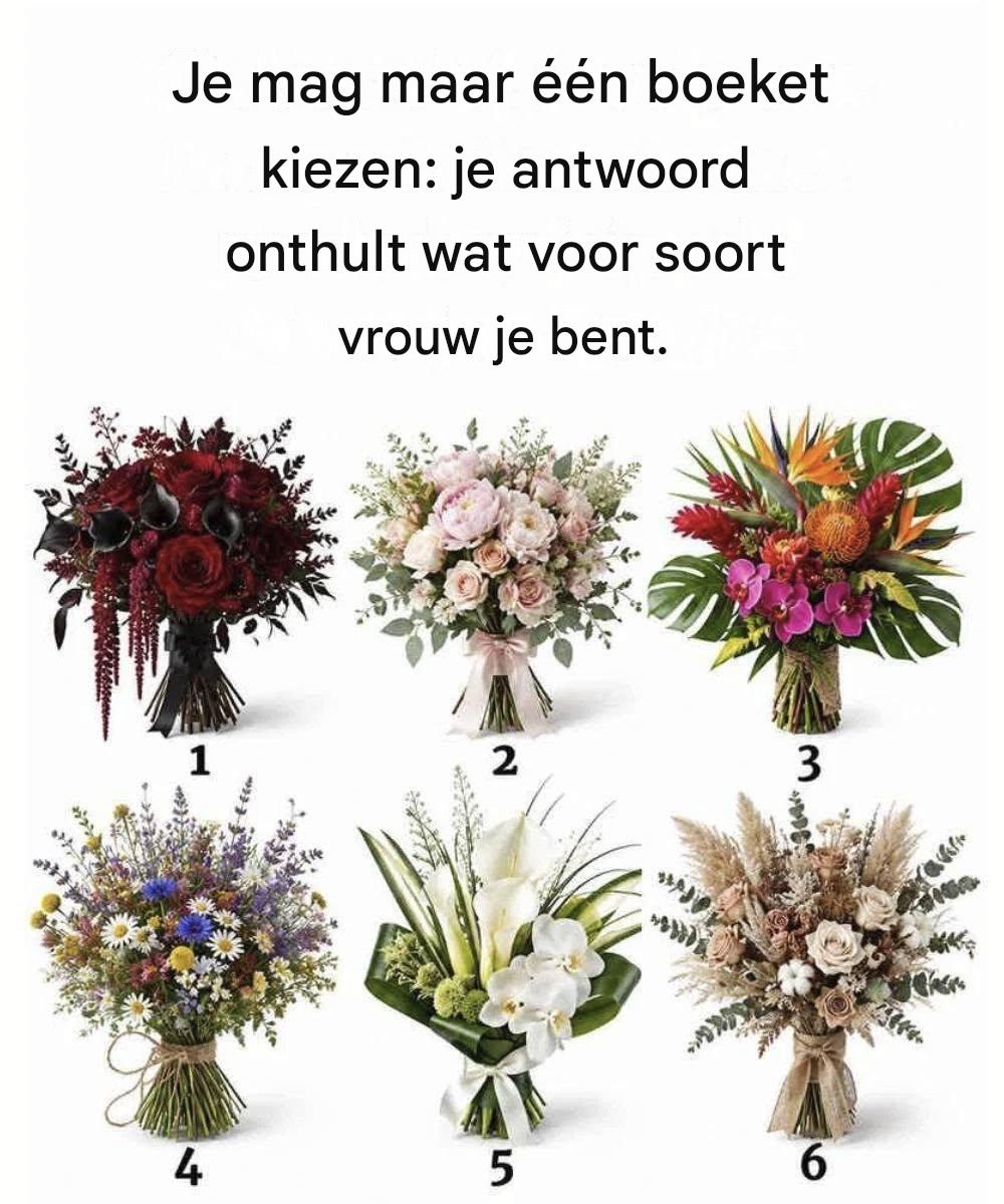 Je mag maar één boeket kiezen: je antwoord onthult wat voor soort vrouw je bent.