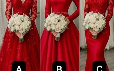 Drie jurken. Wacht even. Welke zou jij kiezen? A, B of C? 👰