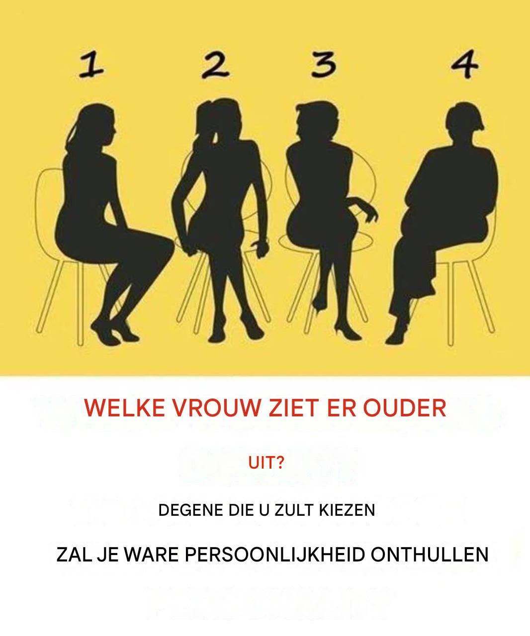 Welke vrouw oogt ouder? Deze persoonlijkheidstest belooft je ware karakter te onthullen.