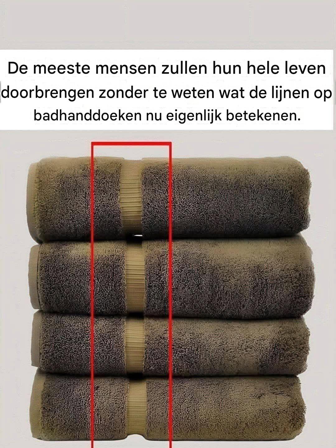 Wat betekenen de lijnen op badhanddoeken nu eigenlijk?