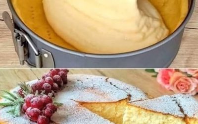 Ricotta-roomtaart op een korstdeegbodem