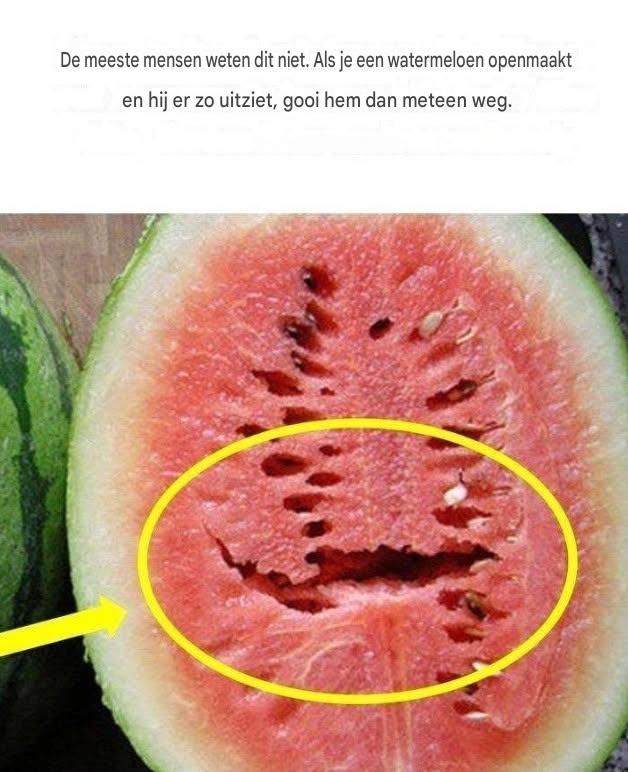 Schuimende watermeloen: waarom je die weg moet gooien