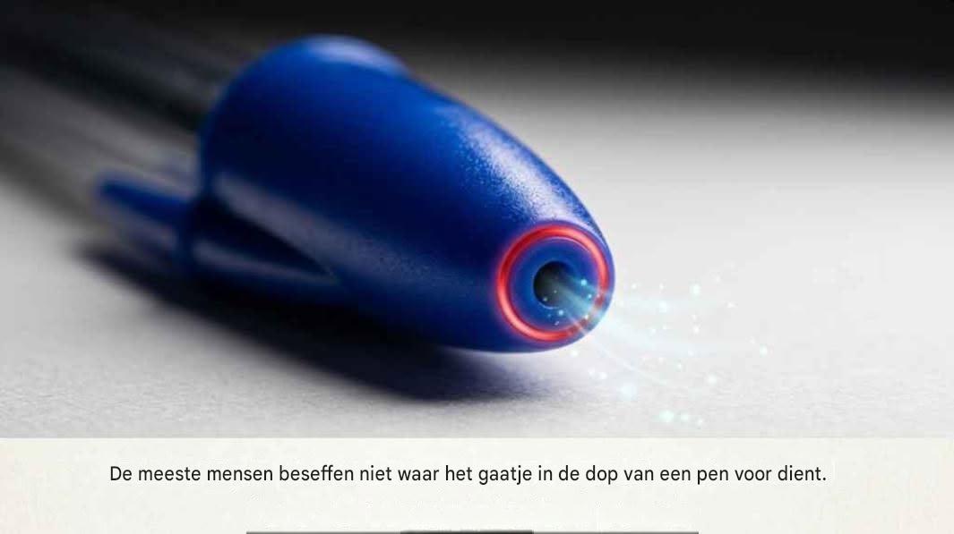 Weet je waar het gaatje in de dop van een pen voor dient?