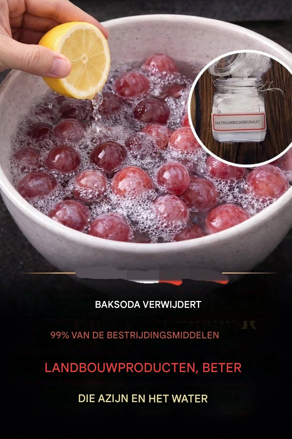 Een eenvoudige manier om je fruit beter schoon te maken.