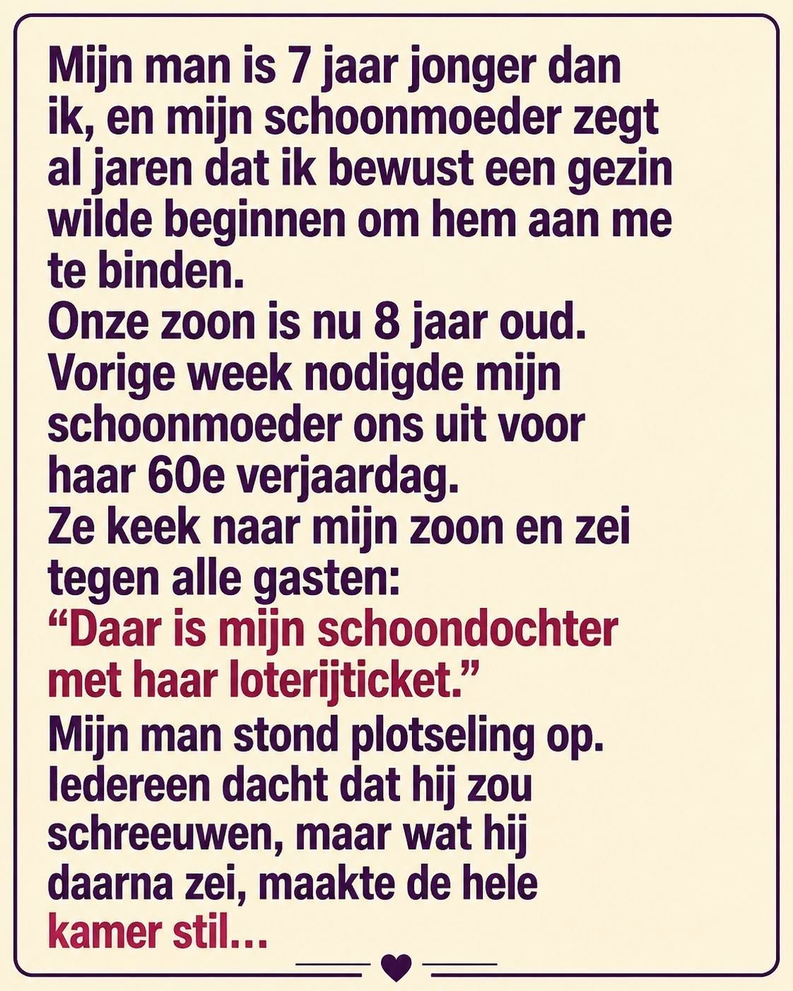 Mijn man verdedigde mij voor iedereen toen mijn schoonmoeder mij vernederde