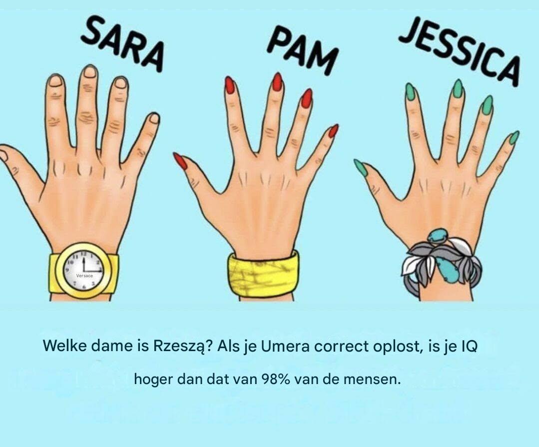 Welke vrouw is rijk? Als je deze vraag correct beantwoordt, is je IQ hoger dan dat van 98% van de mensen.
