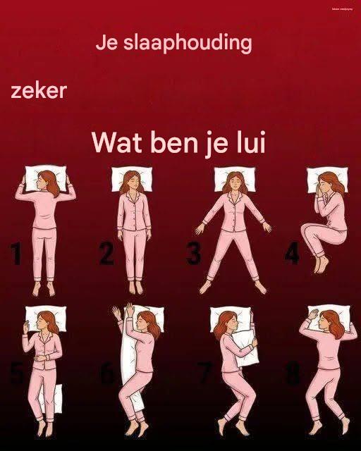 Vertelt je slaaphouding iets over je dagelijkse routine? Een kort overzicht van slaapgewoonten.