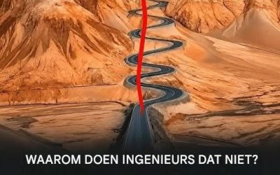 Waarom hebben de ingenieurs deze weg niet in een rechte lijn aangelegd?