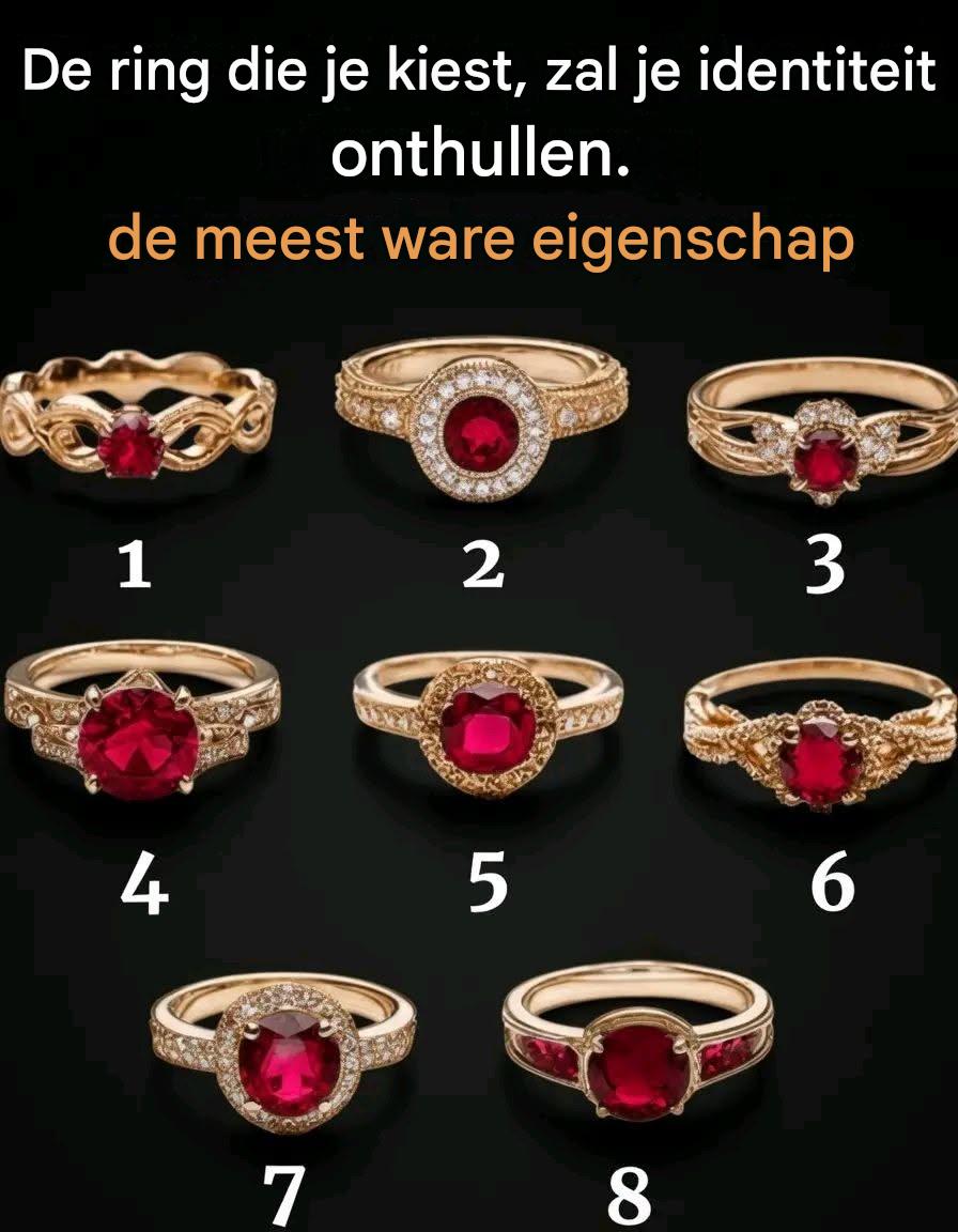 De ring die je kiest, zal je ware zelf onthullen.