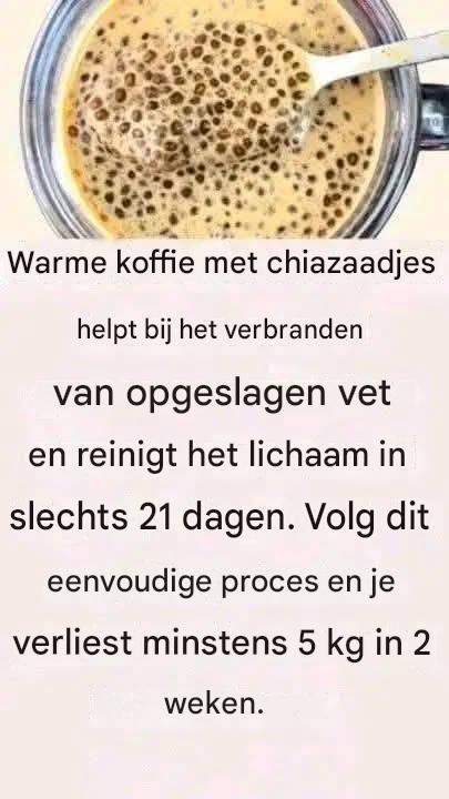 Warme koffie met chiazaad