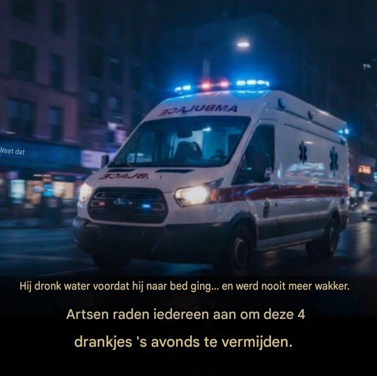 Hij dronk water voor het slapengaan… en het hielp niet. Artsen raden iedereen aan om deze 4 dranken ‘s avonds te vermijden.