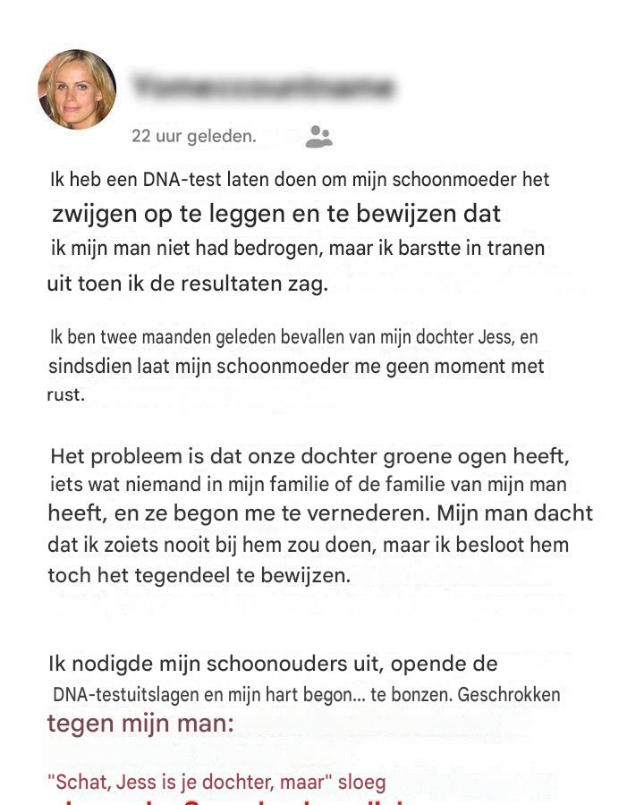 Ze laat een DNA-test doen om haar onschuld te bewijzen, maar de resultaten verwoesten haar hele leven… Lees meer