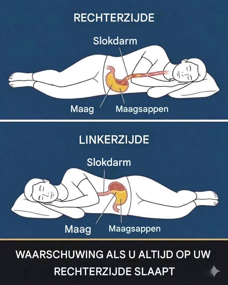 Heeft slapen op je rechterzij invloed op je gezondheid?