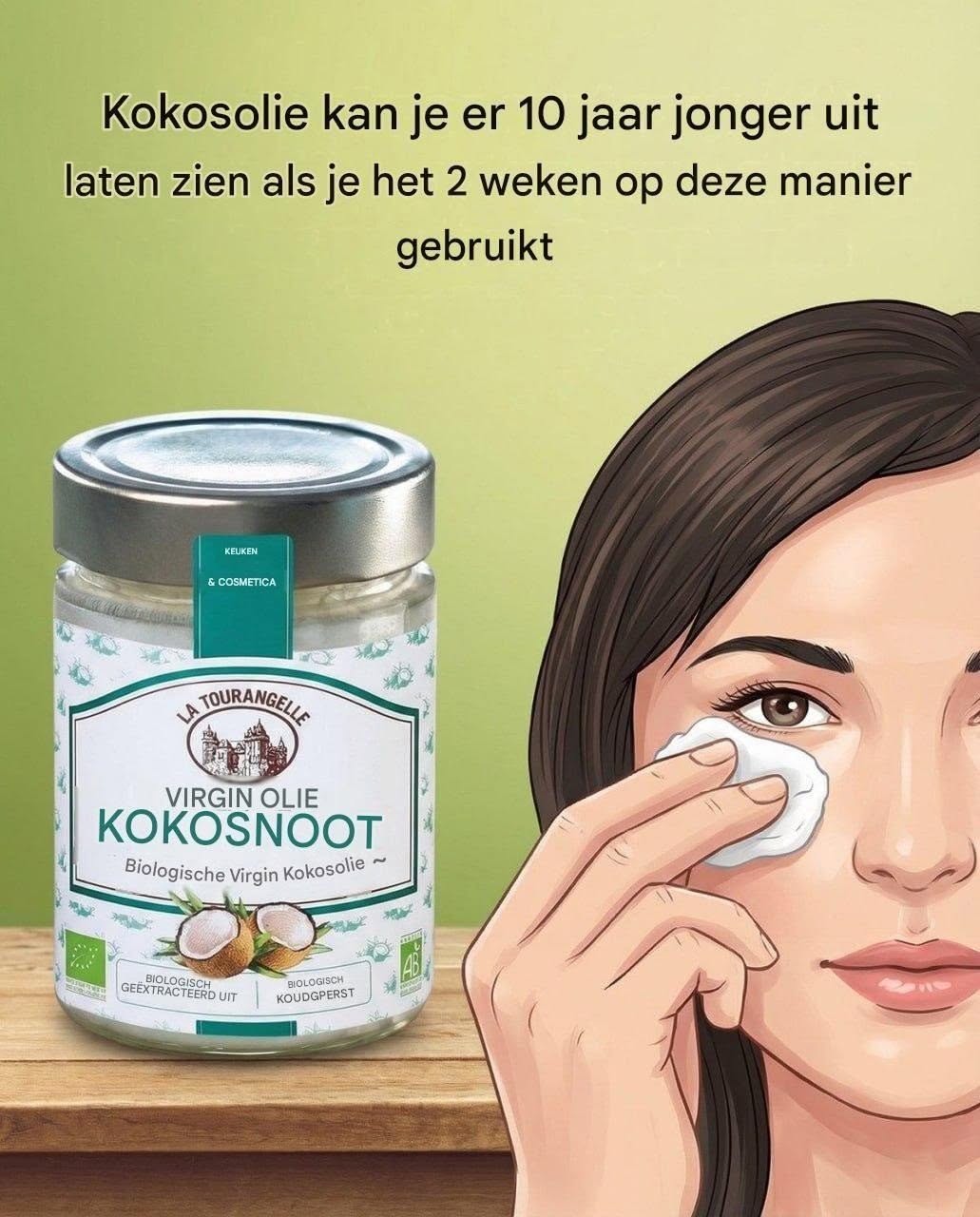 Kokosolie kan je er 10 jaar jonger uit laten zien als je het 2 weken lang op deze manier gebruikt.