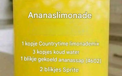 Recept voor ananaslimonade: Een verfrissend zomerdrankje dat bij iedereen in de smaak valt! Ingrediënten: 1 kopje Country Time limonademix, 3 kopjes koud water…zie meer in de eerste reactie 👇