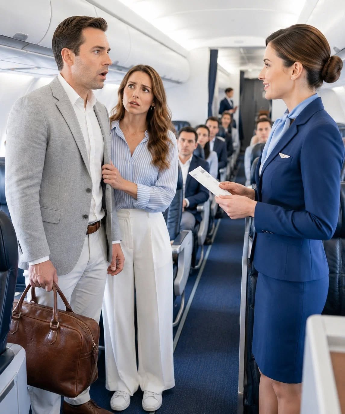 Mijn man stapte aan boord van een vlucht naar Cancun met zijn maîtresse… zonder te beseffen dat de vrouw die hij verachtte wraak zou nemen in de eerste klas.