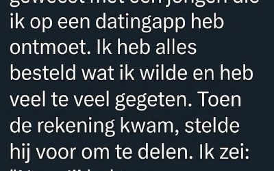 Een Date, Een Avond, Een Les Die Ik Nooit Zal Vergeten