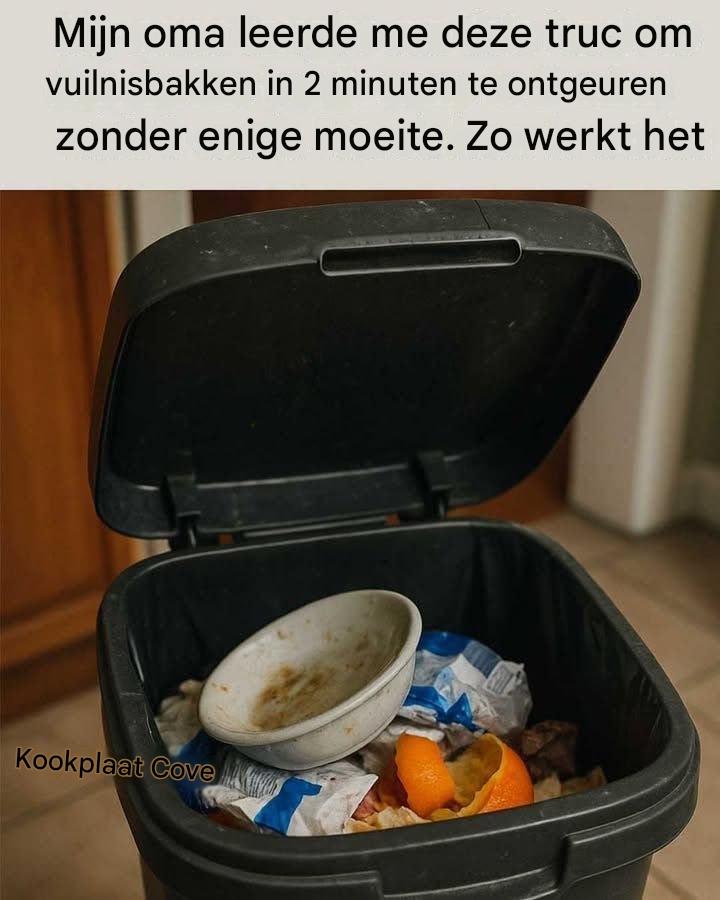 Mijn oma heeft me deze truc geleerd om vuilnisbakken in 2 minuten en bijna zonder moeite te ontgeuren. Zo werkt het: