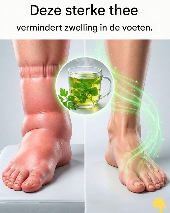 Deze krachtige thee kan helpen bij het verlichten van incidentele zwellingen in de benen.