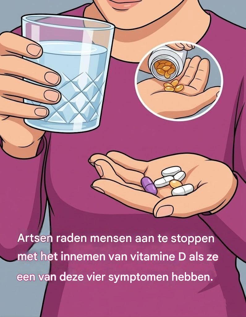 Belangrijke waarschuwing van artsen: Stop onmiddellijk met het innemen van vitamine D als u deze 4 symptomen heeft.