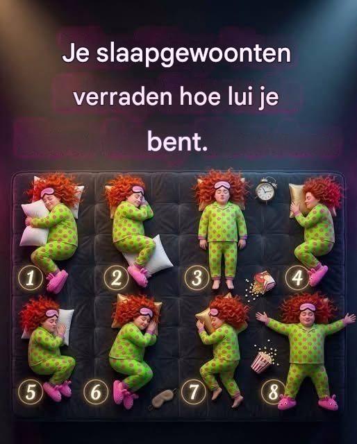 Je slaaphouding bepaalt hoe lui je bent.