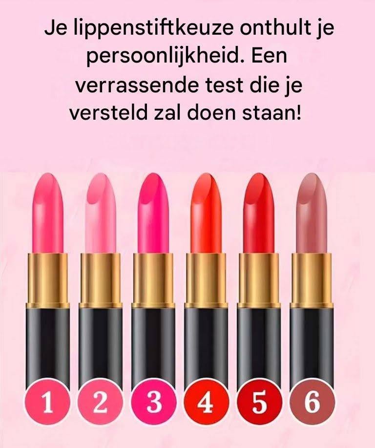 Je keuze voor lippenstift onthult je persoonlijkheid.