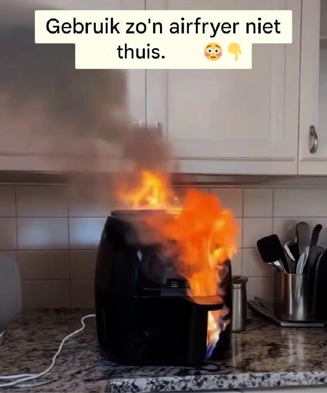 5 plekken waar je je airfryer binnenshuis nooit moet gebruiken