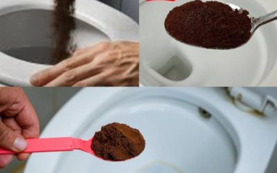 Koffiedik in het toilet: geen goed idee.