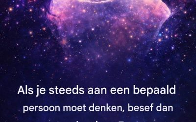 Wanneer iemand steeds weer in je gedachten opduikt