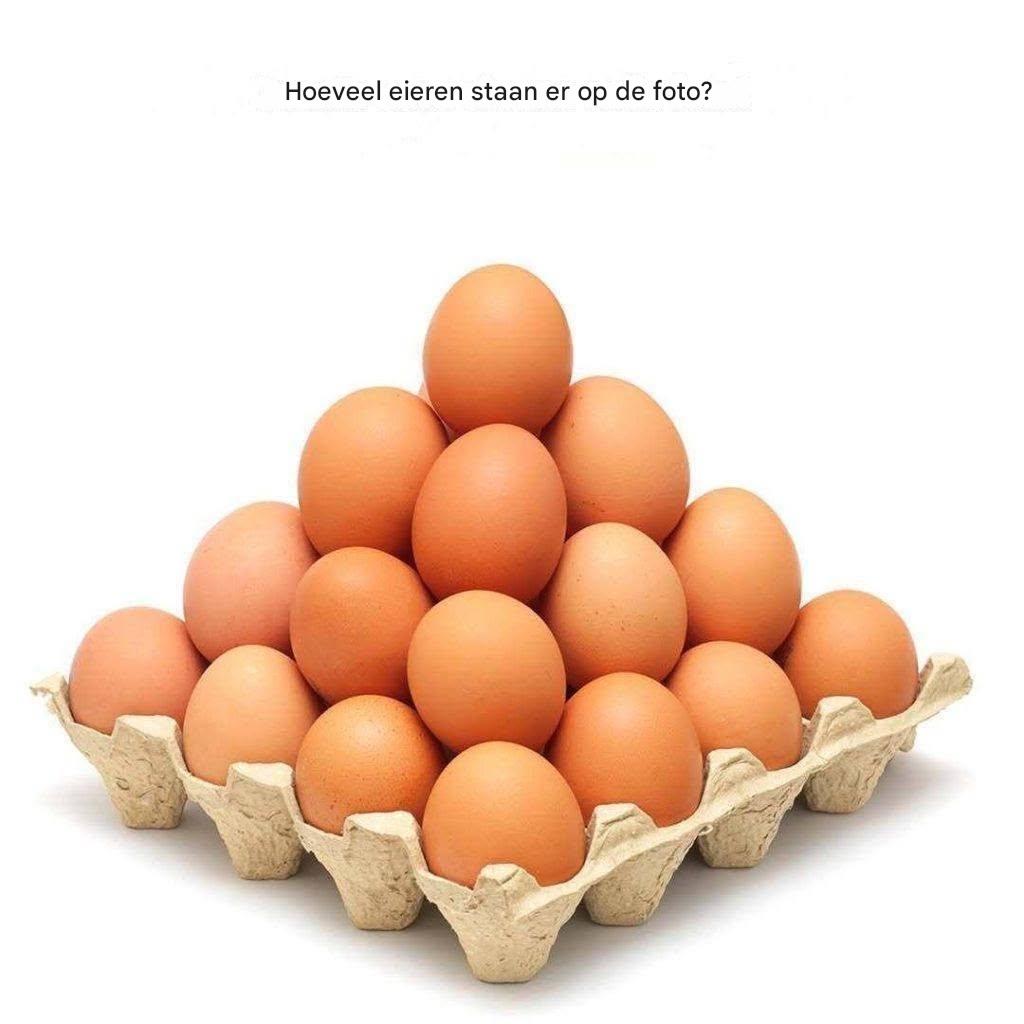 Hoeveel eieren zie je op de foto? De meeste mensen hebben het fout.