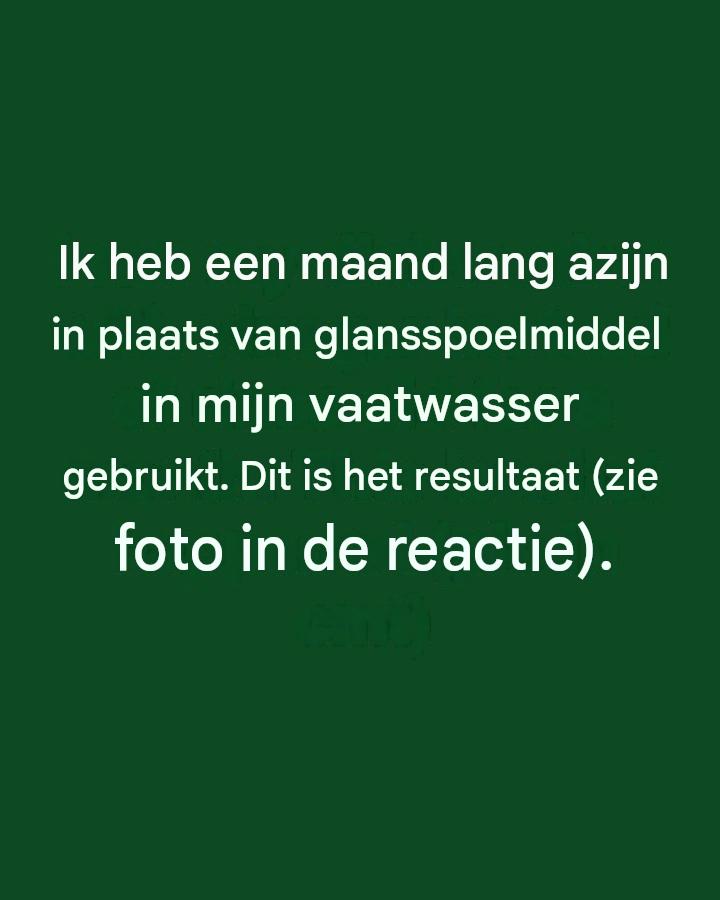 Ik heb een maand lang mijn vaatwasser met azijn in plaats van glansspoelmiddel laten draaien. Dit is het resultaat.