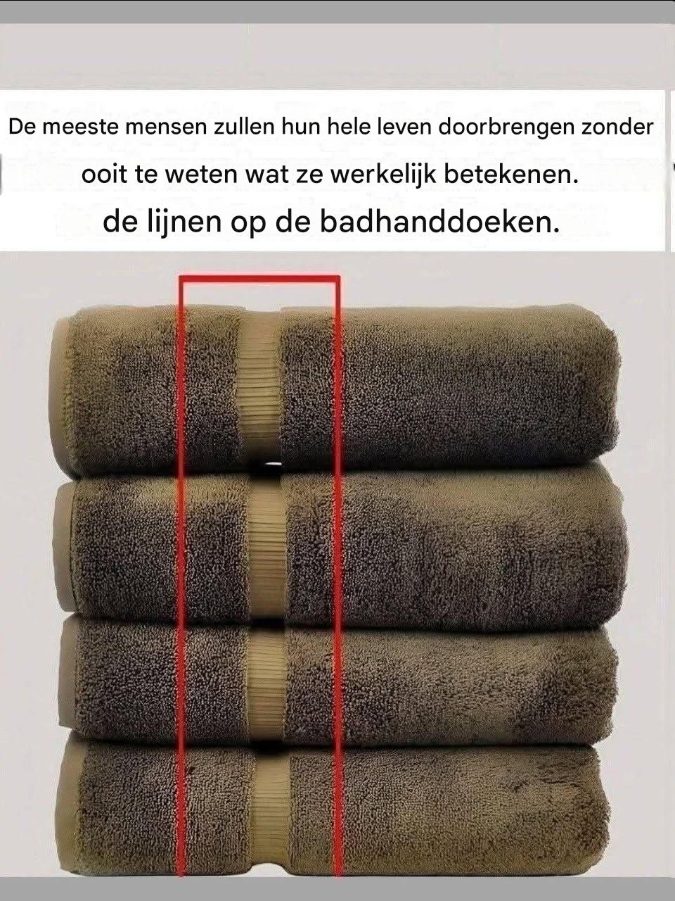 Dit is wat de strepen op badhanddoeken nu echt betekenen.