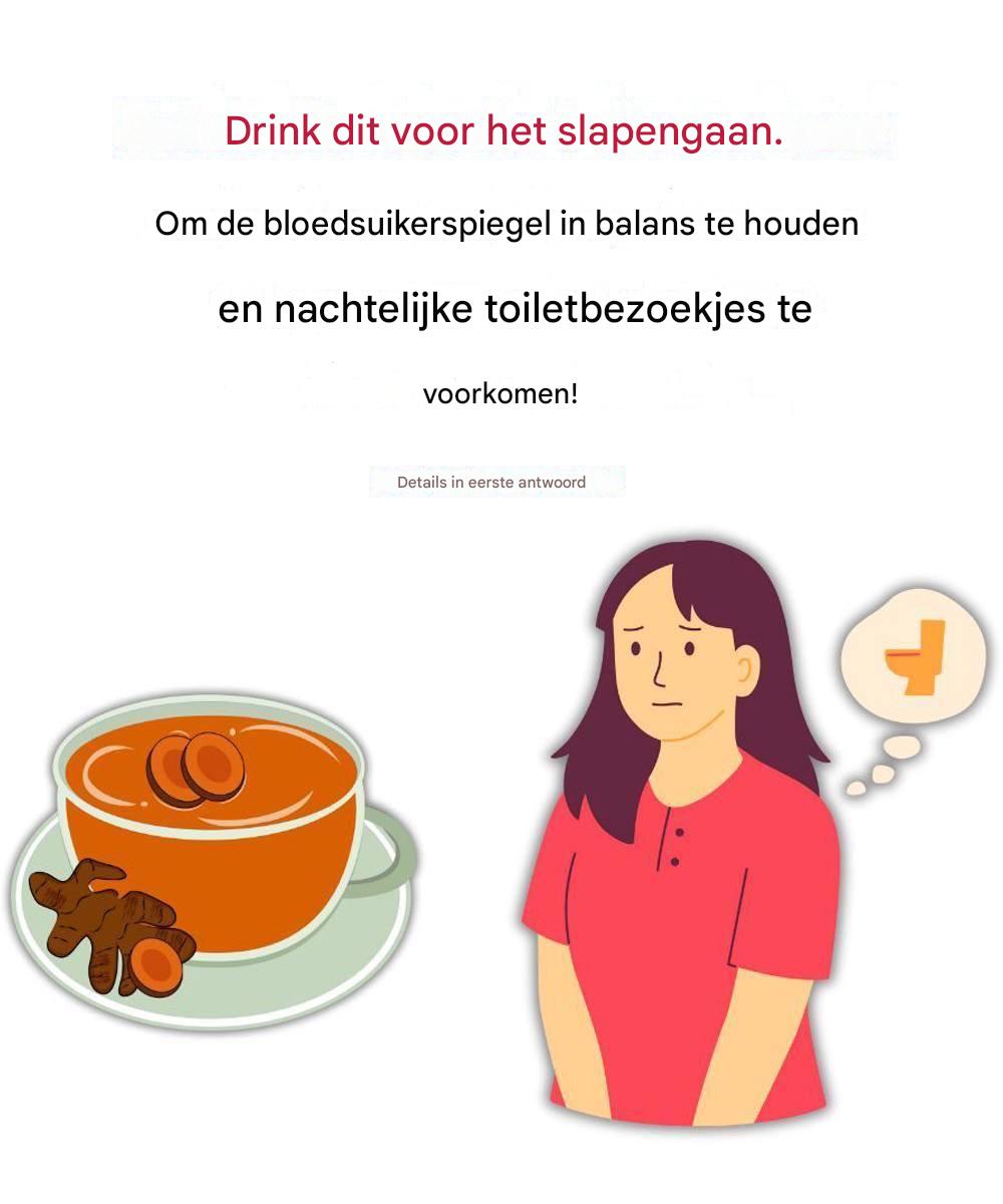 Drink dit voor het slapengaan om je bloedsuikerspiegel in balans te houden en nachtelijke toiletbezoekjes te voorkomen!