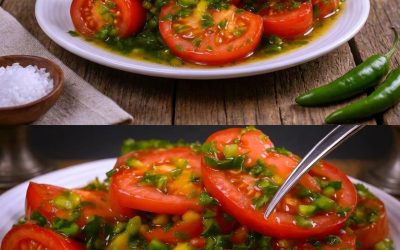 Magische tomatensalade: een smaakexplosie in je mond Een explosie van frisheid en smaak in elke hap!