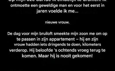 Ik zat op mijn trouwdag opgesloten in een appartement. Toen ik begreep waarom, brak mijn hart.