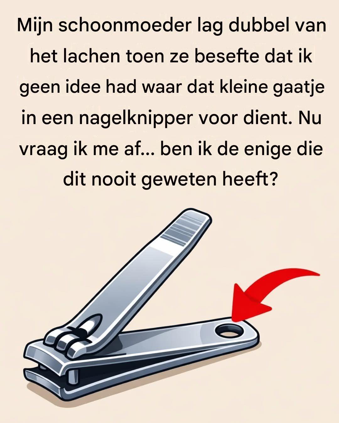 Waar is dat kleine ronde gaatje op je nagelknipper voor?