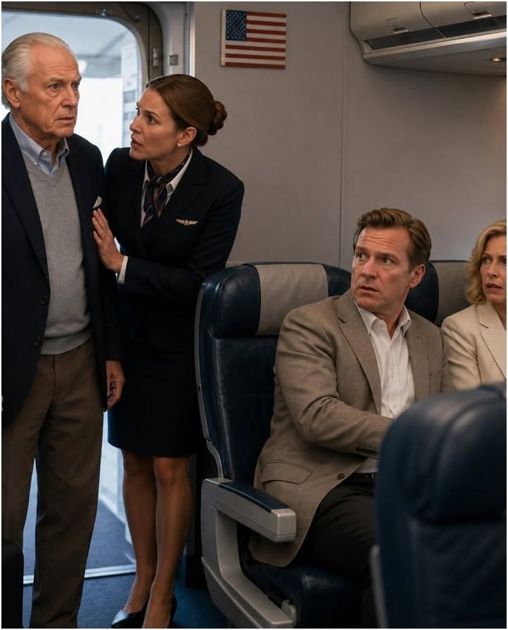 Tijdens het instappen zei een stewardess me zachtjes dat ik het vliegtuig moest verlaten.